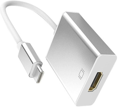 kipek  TV-out Cable Type C to HDMI Converter Male to Female Adapter for Tablet, MacBook, Laptop(Silver, For TV)