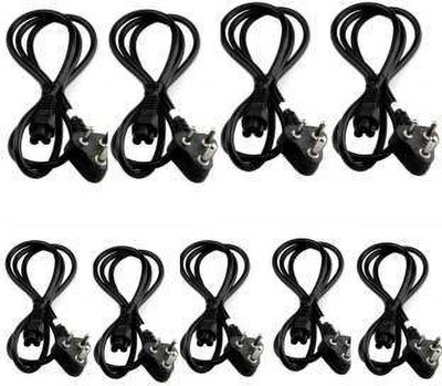 NIHAKA  TV-out Cable Pack of 9 TV-out Cable Universal 3 Pin Power Cable cord for Laptop(Black, For Laptop)