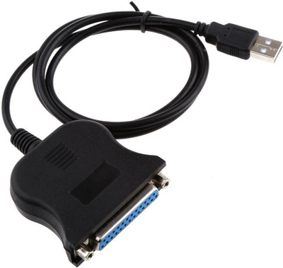 Calandis  TV-out Cable USB to DB25 IEEE-1284 Parallel Printer Adapter Cable Male to Female for PC(Black, For Projector, 1 m)