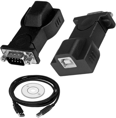 SCALEBEE  TV-out Cable USB to Serial DB9 Converter Adapter for Compatible Windows 10, 8.1, 8,7, Vista(Black, For Computer, 1.5 m)