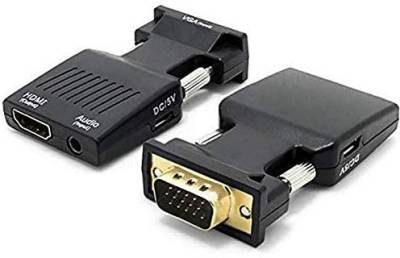 Mak World  TV-out Cable VGA to HDMI Adapter/Converter with Audio (Old PC to TV/Monitor with HDMI)