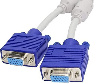 OG X NEXSA  TV-out Cable Dual VGA Monitor Splitter – 1 Male to 2 Female Y Adapter Cable(Blue, For Laptop, 0.27 m)