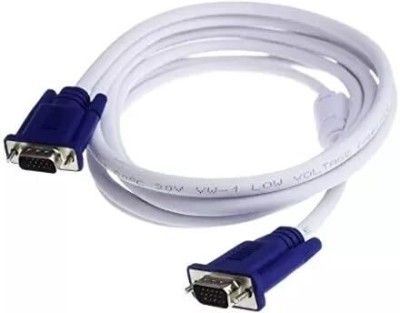 PAC  TV-out Cable Male to Male VGA Cable 3 Meter, Support PC/Monitor/LCD/LED,(White, For Computer, 3 m)