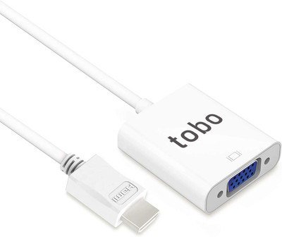 Tobo HDMI to VGA .HDMI Male to VGA Female CONVERTER Adapter Cable HDMI Input Devices TV Tuner Card(White)