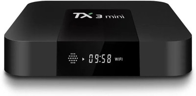 RyzCare TX3 Mini Android 12.0 TV Box Quad Core 4GB RAM 32GB ROM Dual WiFi TV Tuner Card(2.4G/5.8Ghz BT4.2 3D 4K Smart Home Android Smart P-layer..., Black)