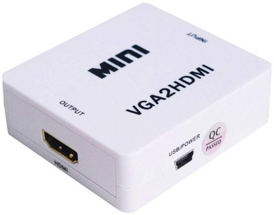 Etzin Mini VGA2HDMI HD 1080P 3.5mm Audio Converter Adapter.(EPL-660VC) TV Tuner Card(White)