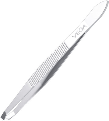 VEGA Square Tip Tweezer for Facial Hair Removal & Eyebrow Shaping, (TW-01)
