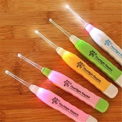 Druidstone Flashlight Earpick Ear Wax Remover Clean Tool Multicolour (Pack Of- 5 Pcs)