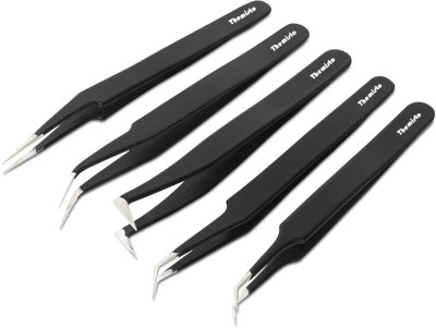 tHemiStO 5 in 1 Powder Coated Tweezer Set