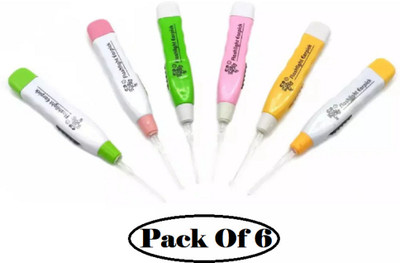FlyTouch (6Pcs) Flashing Light Led Digging Ear Wax Remover Cleaner Tool (Multicolored)