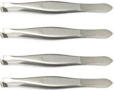 Stnemrag Steel Eyebrow Plucker Slant Tip Puller (Pack Of 4)
