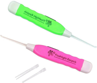 TruVeli Baby Safe LED Flashlight Earpick with Tweezer for Ear Wax Remover & Cleaner 2 PC
