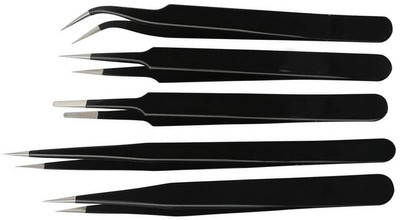 BOLT 5 in 1 Satinless Steel Tweezer Set