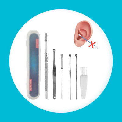FlyTouch Stainless Steel Earpick For Ear Cleaning Ear pick Spoon Spiral Ear Cleaning Tool