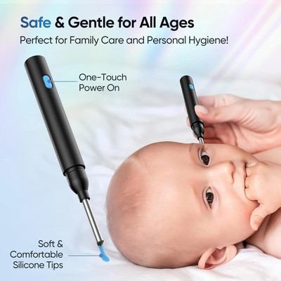 VISHIXIT 1PCS Ear Wax Removal Kit with Advanced 8mp HD Camera & Built-In Lighting Camera