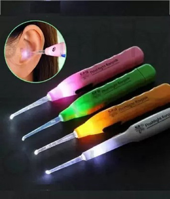 Mahatav Earpick With Flashlight Ear Wax Remover Child Safety Tweezer and Spoons