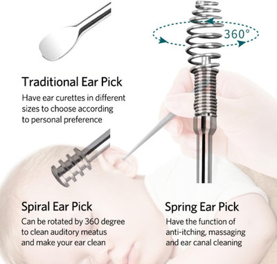 VISHIXIT 1PCS Earwax Removal Tool Kit with HD Camera Wi-Fi Connection & 6 LED Lights