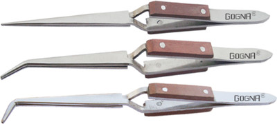 Vista Soldering Tweezer Set of 3 Pcs, Fiber Grip