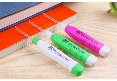 GYMSY Kid Baby Safe LED Flashlight Earpick Luminous-Visible Ear Spoon