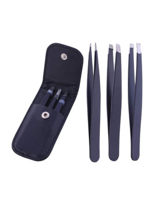 EVETIS Tweezers Set with Leather Case Professional Stainless Steel Tweezers