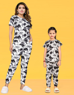 CROSSWOVEN FASHION Printed Mother & Daughter Western Sets Twinning Set