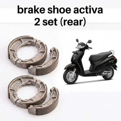 Omnicart Activa 1G to 6G brake shoe Rear Acriva Rear Brake Shoe(Plain Pack of 2 Honda Activa 125, Activa 6G, Activa 5G, Activa i, Activa)