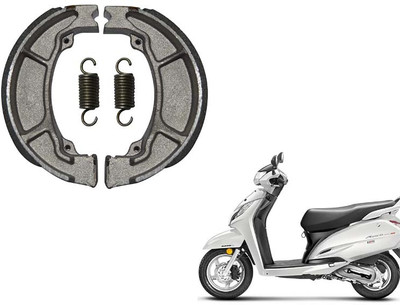 Auto Emporium Hub Motorcycle Brake Shoe With Spring set Compatible for Honda Activa Front/Back Brake Shoe Rear Brake Shoe(Plain Pack of 2 Honda Activa, Activa 125, Activa 5G)