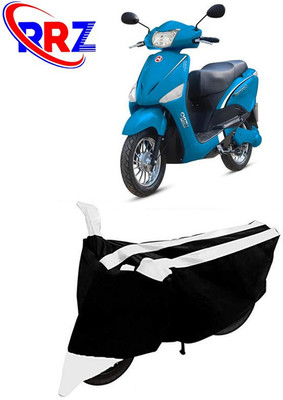 RRZ Waterproof Two Wheeler Cover for Hero Electric(Electric Optima, Black, White)