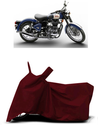 VESMEI Two Wheeler Cover for Royal Enfield(Bullet 500, Red)