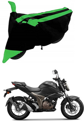 MMSSTAR Waterproof Two Wheeler Cover for Suzuki(Gixxer 250, Green, Black)