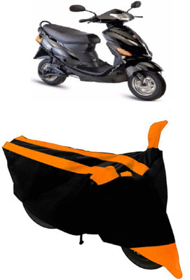 Varnwal E Commerce Waterproof Two Wheeler Cover for Lohia(Oma Star, Orange, Black)