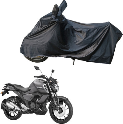 RiderShine Waterproof Two Wheeler Cover for Yamaha(FZ S V3.0 FI, Black)
