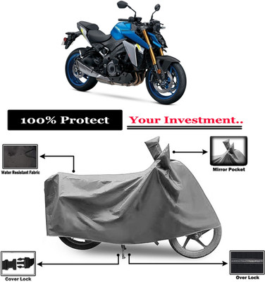 Amexride Two Wheeler Cover for Suzuki(GSX S1000, Grey)