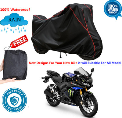 OliverX Waterproof Two Wheeler Cover for Yamaha(YZF R15 V3 Moto GP Edition, Black)