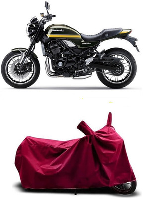 Coxtor Waterproof Two Wheeler Cover for Kawasaki(Z900 RS Cafe Racer BS6, Maroon)