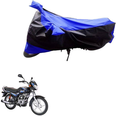 Mdstar Waterproof Two Wheeler Cover for Bajaj(Platina, Black, Blue)