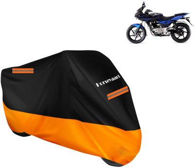 Horseyaart Waterproof Two Wheeler Cover for Bajaj(Pulsar 220 BS6, Orange)