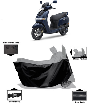 Amexride Two Wheeler Cover for TVS(iQube Electric, Grey)