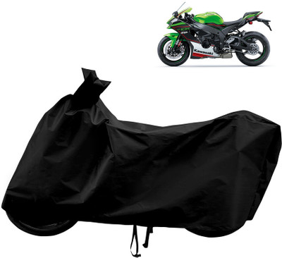 Horseyaart Waterproof Two Wheeler Cover for Kawasaki(Ninja ZX 10R BS6, Black)