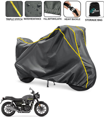 AUTOBIRSA Waterproof Two Wheeler Cover for Triumph(Speed Twin BS6, Grey)