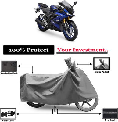 Amexride Two Wheeler Cover for Yamaha(YZF R15 V3.0, Grey)
