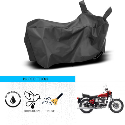 DeepShakshi AUTOMOTIVE Waterproof Two Wheeler Cover for Royal Enfield(Bullet Electra Twinspark, Black)