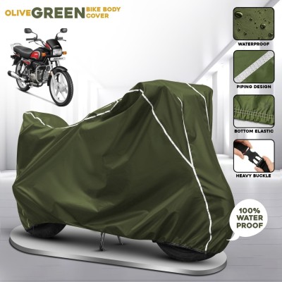 SThanaveX Waterproof Two Wheeler Cover for Hero(Splendor Plus, Green)