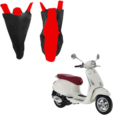 RiderShine Waterproof Two Wheeler Cover for Piaggio(Vespa LX 125, Black, Red)