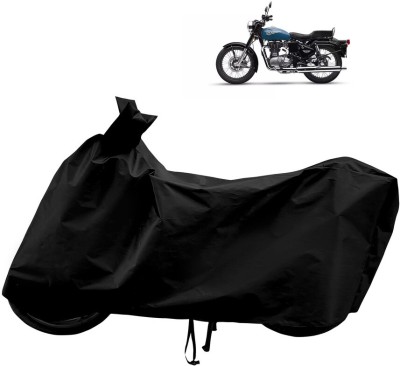 Horseyaart Waterproof Two Wheeler Cover for Royal Enfield(Bullet 350 New BS6, Black)