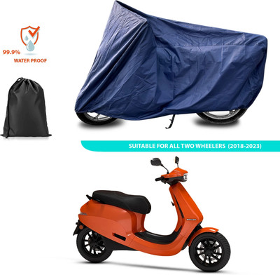 GOSHIV-car and bike accessories Two Wheeler Cover for Ola(Blue)
