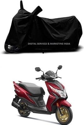 DSAMI Two Wheeler Cover for Honda(Dio, Black)