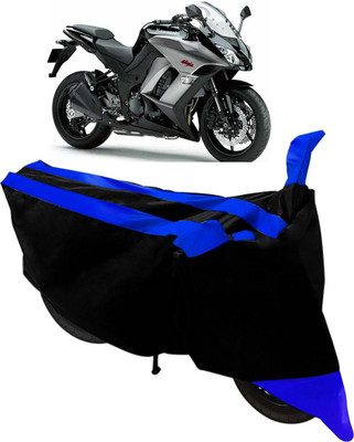 MMSSTAR Waterproof Two Wheeler Cover for Kawasaki(Ninja 1000, Black, Blue)