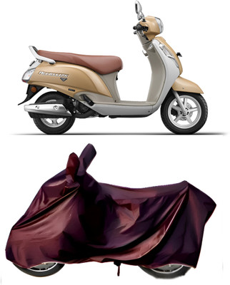 BbcMart Waterproof Two Wheeler Cover for Suzuki(Access 125, Maroon)