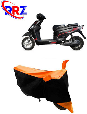 RRZ Waterproof Two Wheeler Cover for Hero Electric(Electric NYX, Black, Orange)